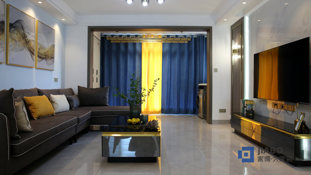 株洲逸都花園131㎡四室兩廳裝修樣板間 1客廳.jpg