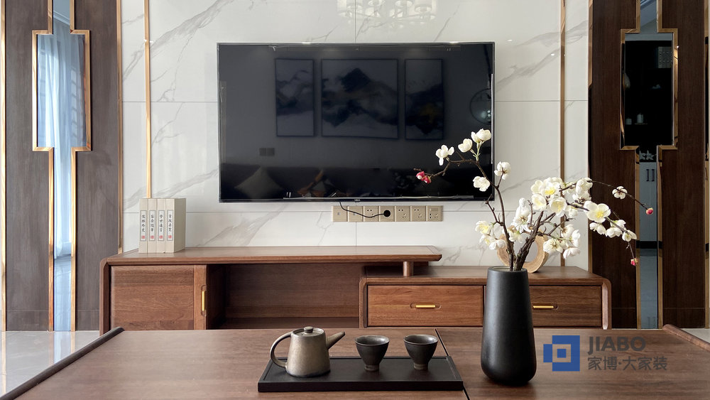 江灣一號三室兩廳現(xiàn)代風格裝修效果圖 3.1電視背景墻.jpg