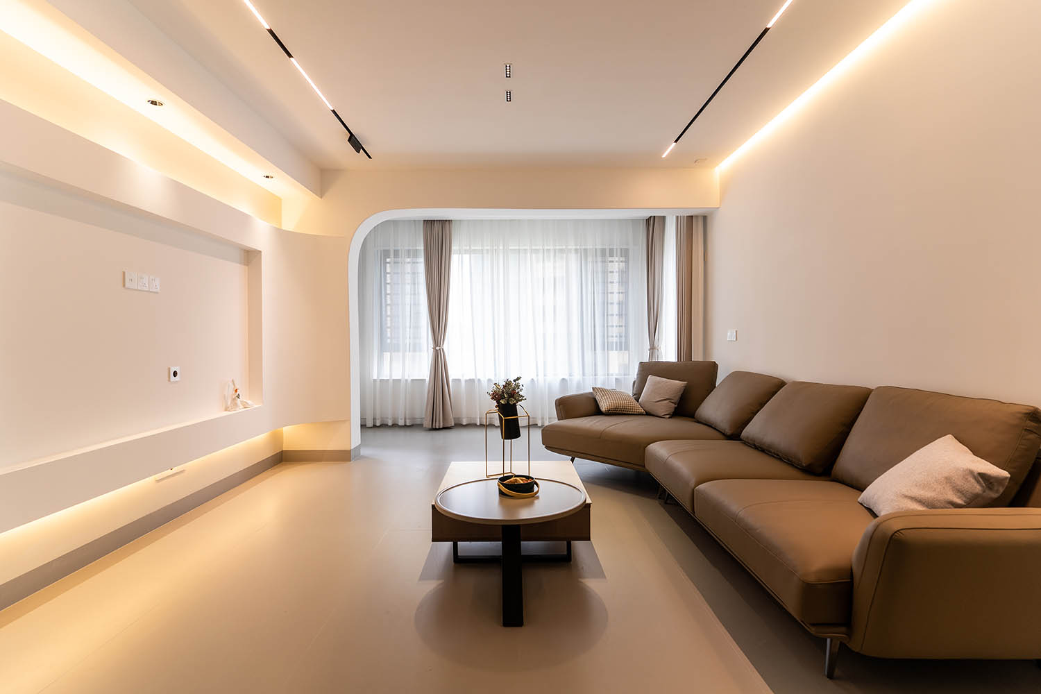 株洲家博整裝天璽灣133㎡現(xiàn)代奶油風裝修賞析