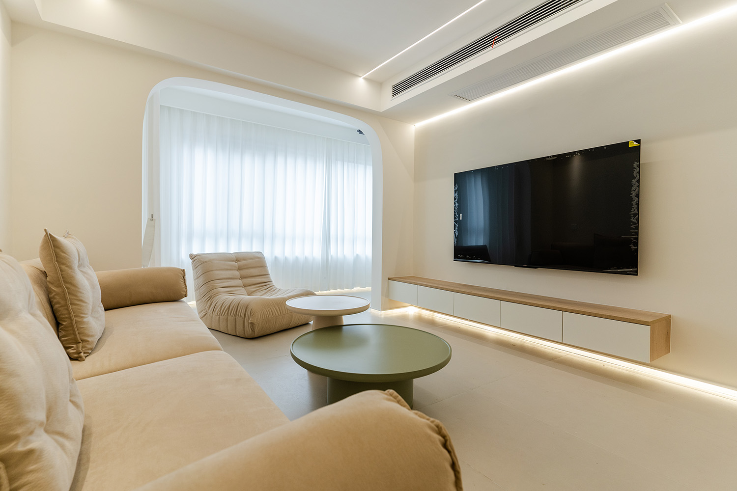 株洲家博整裝美墅灣小區(qū)106㎡ 現(xiàn)代奶油風(fēng)格裝修賞析